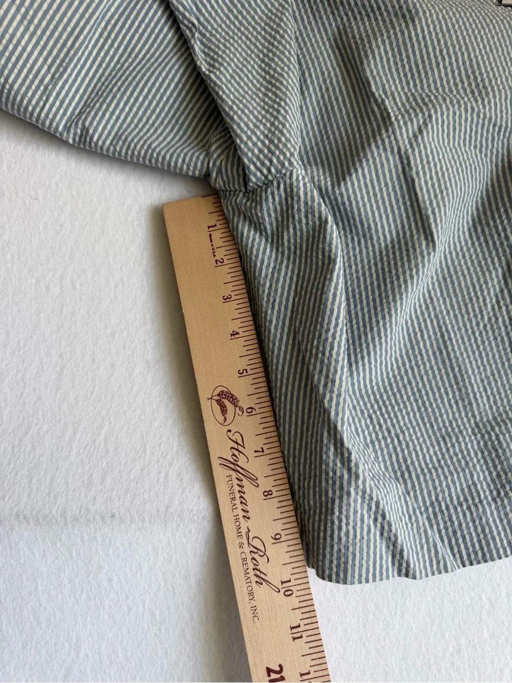 NWT Polo Ralph Lauren Hamilton Seersucker Shorts Men’s 36 Blue White Cotton